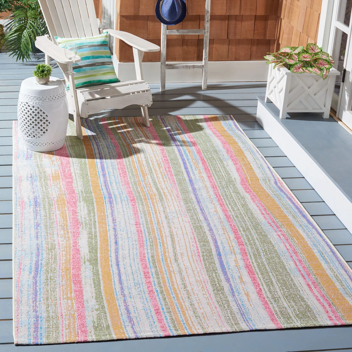 Dossena Performance Striped Rug thumbnail 2