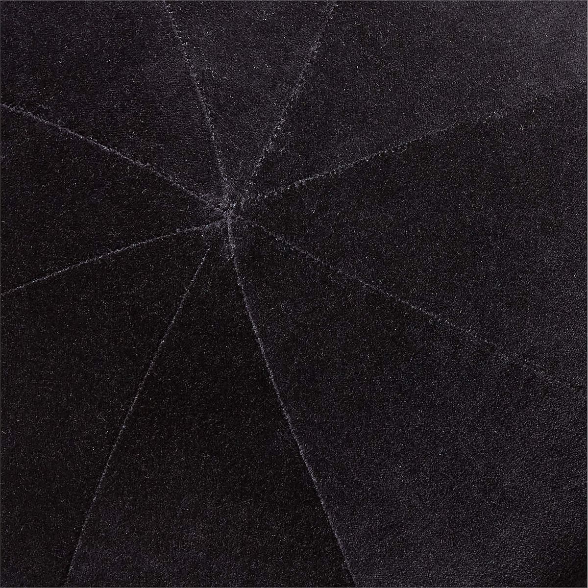 Terre Black Velvet Sphere Throw Pillow 12" thumbnail 3