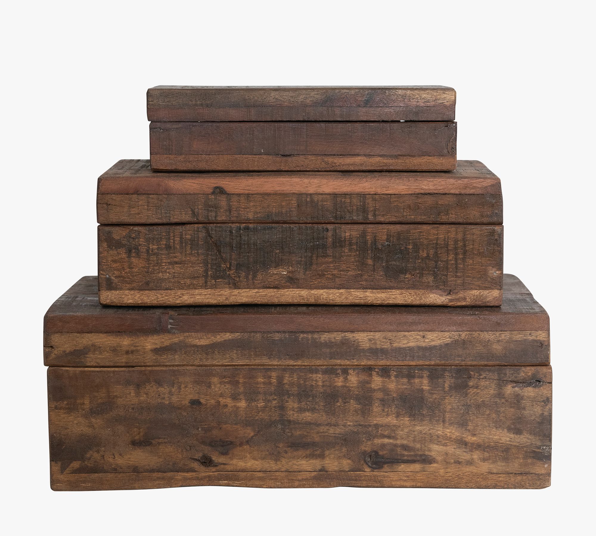 Reclaimed Wood Boxes - Set of 3 thumbnail 4