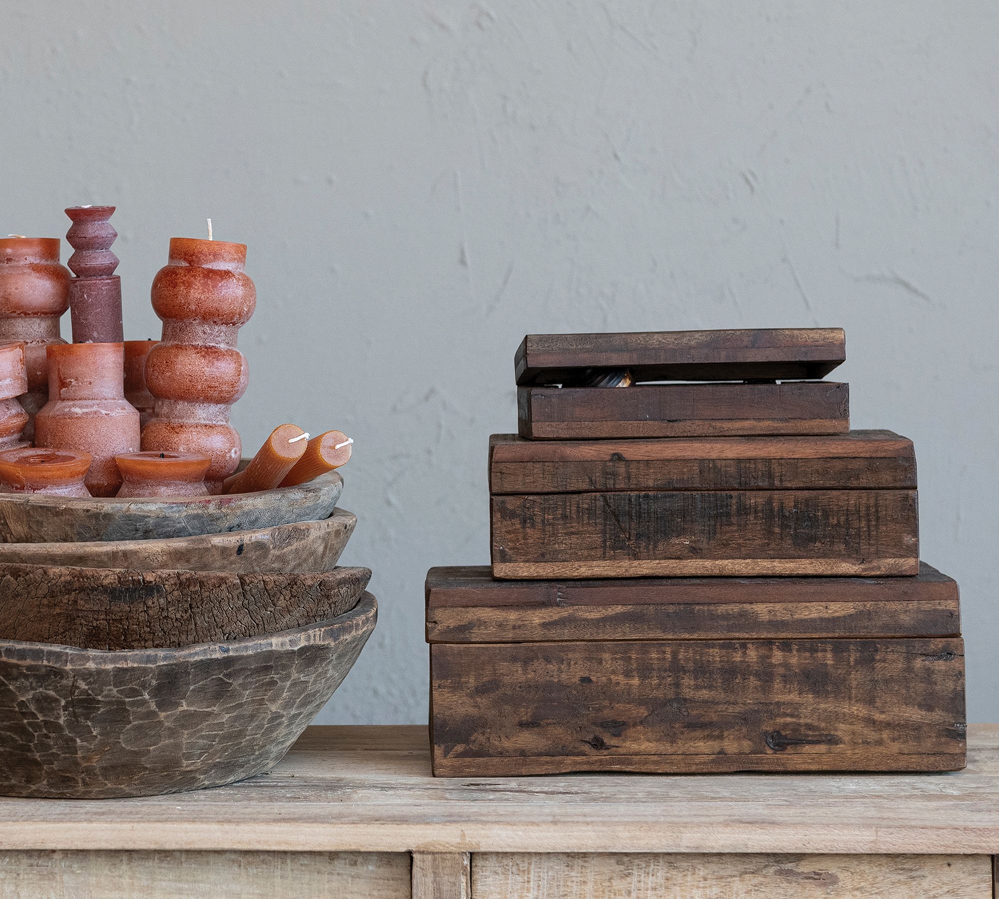 Reclaimed Wood Boxes - Set of 3 thumbnail 5