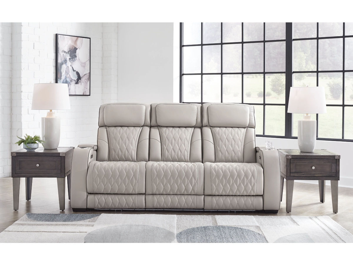 Boyington Dual Power Leather Reclining Sofa thumbnail 2