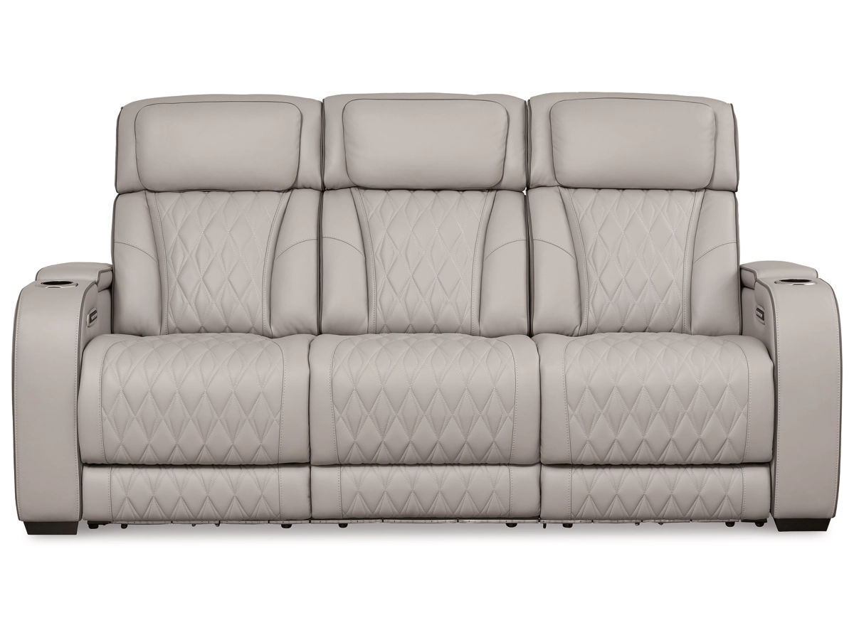Boyington Dual Power Leather Reclining Sofa thumbnail 3