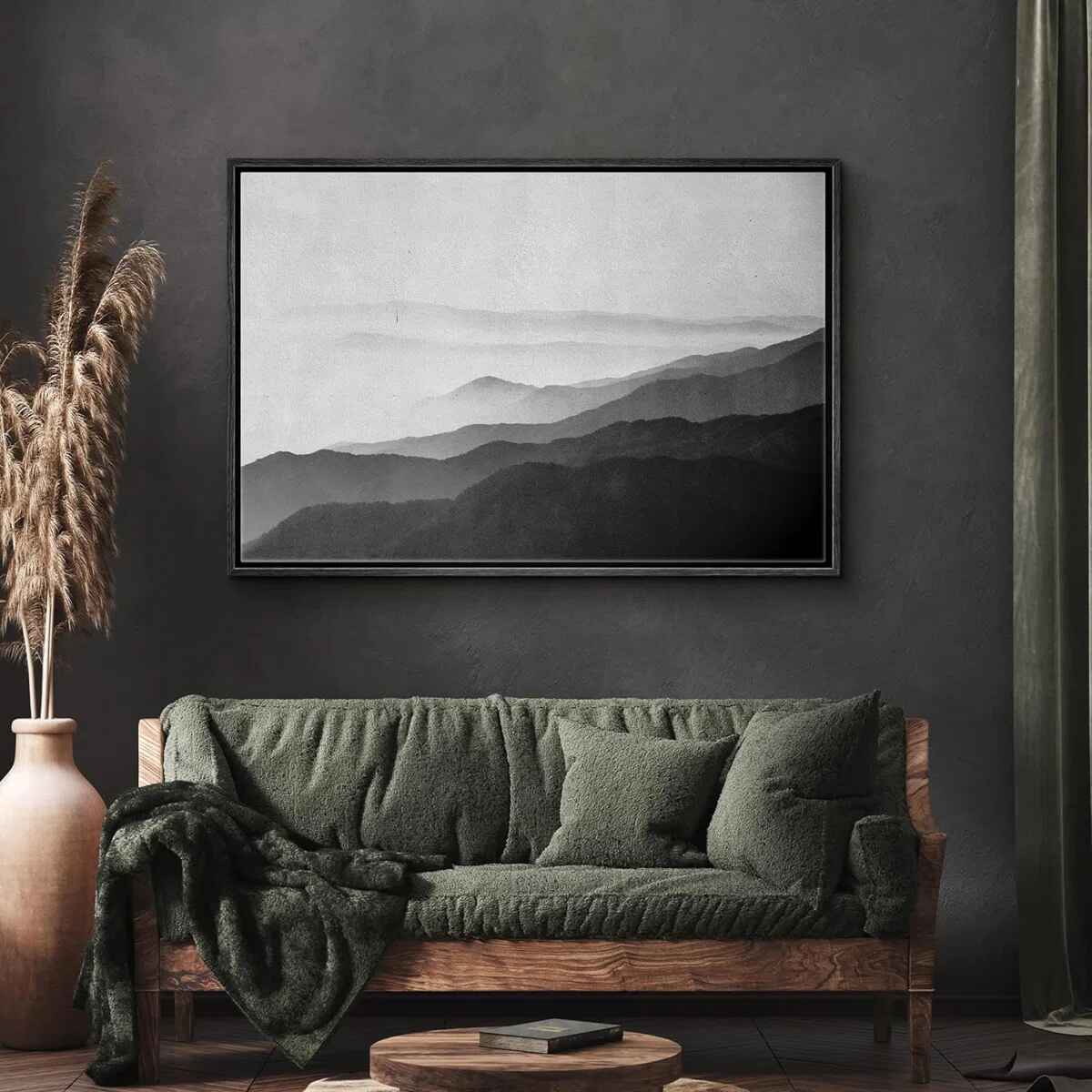 Abstract Landscape IDEA4WALL Framed Canvas Print Wall Art-36"x24" thumbnail 3