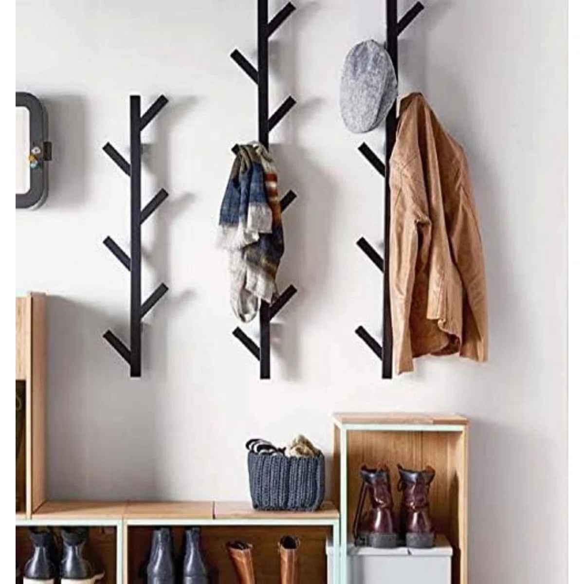 Pamila Iron Wall 8 Hook Wall Mounted Coat Rack thumbnail 3