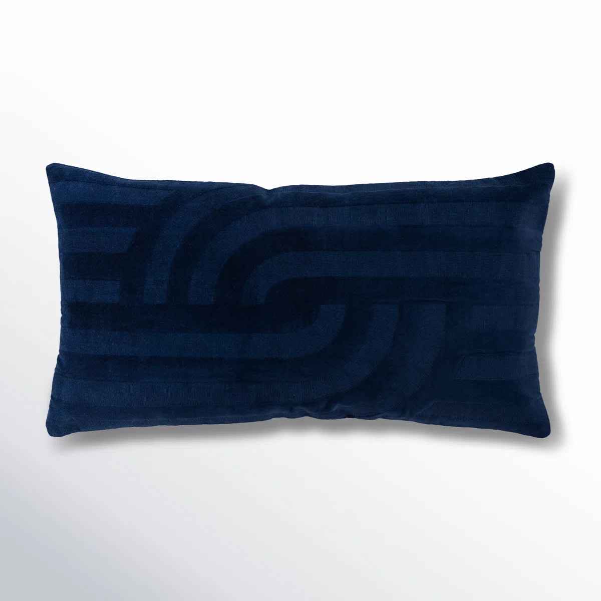 Terrah Embroidered Cotton Lumbar Throw Pillow-14"x26" thumbnail 3