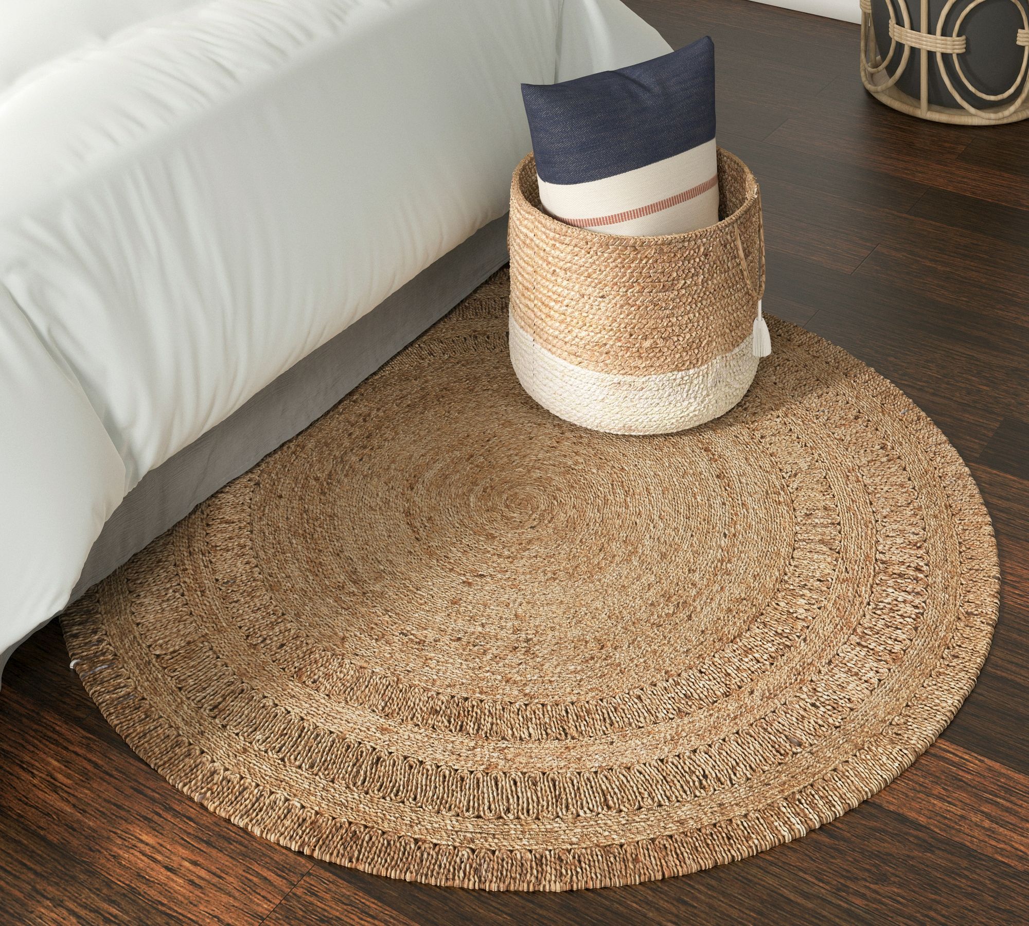 Kalev Jute Round Rug-6' thumbnail 4