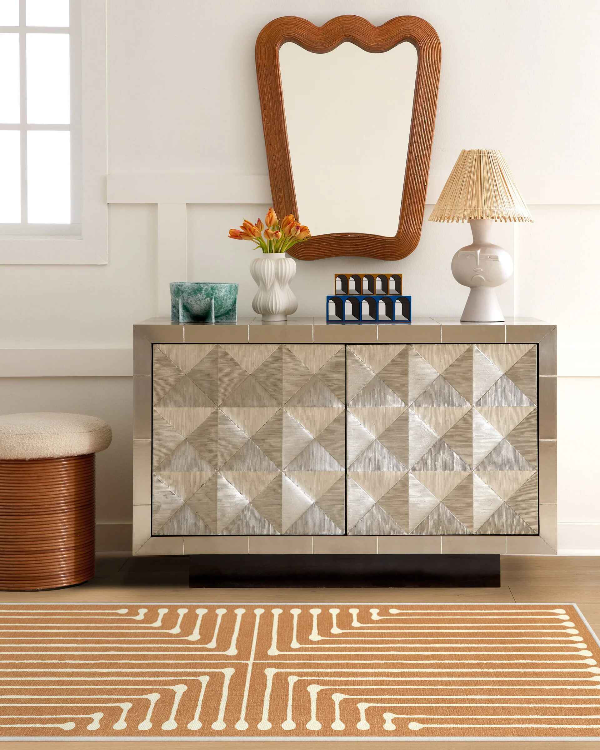 Inkdrop Copper Flatwoven Rug-2'x3' thumbnail 3