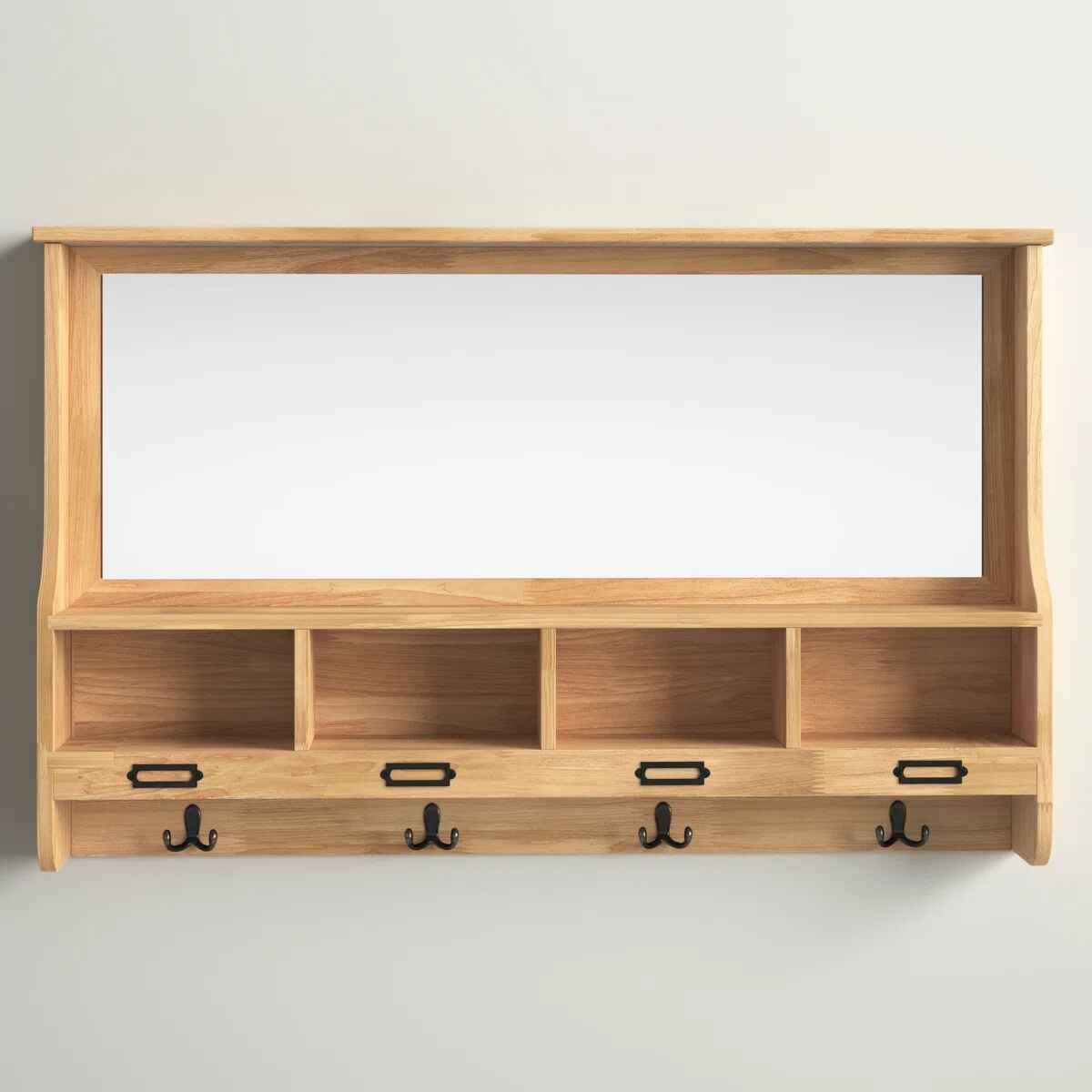 Hofer Wood Flat Wall Mirror thumbnail 3