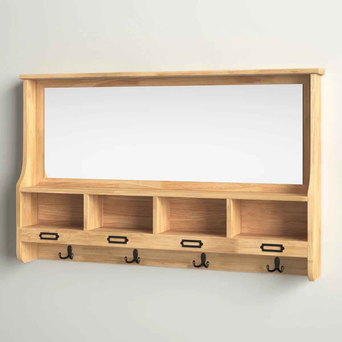 Hofer Wood Flat Wall Mirror thumbnail 4