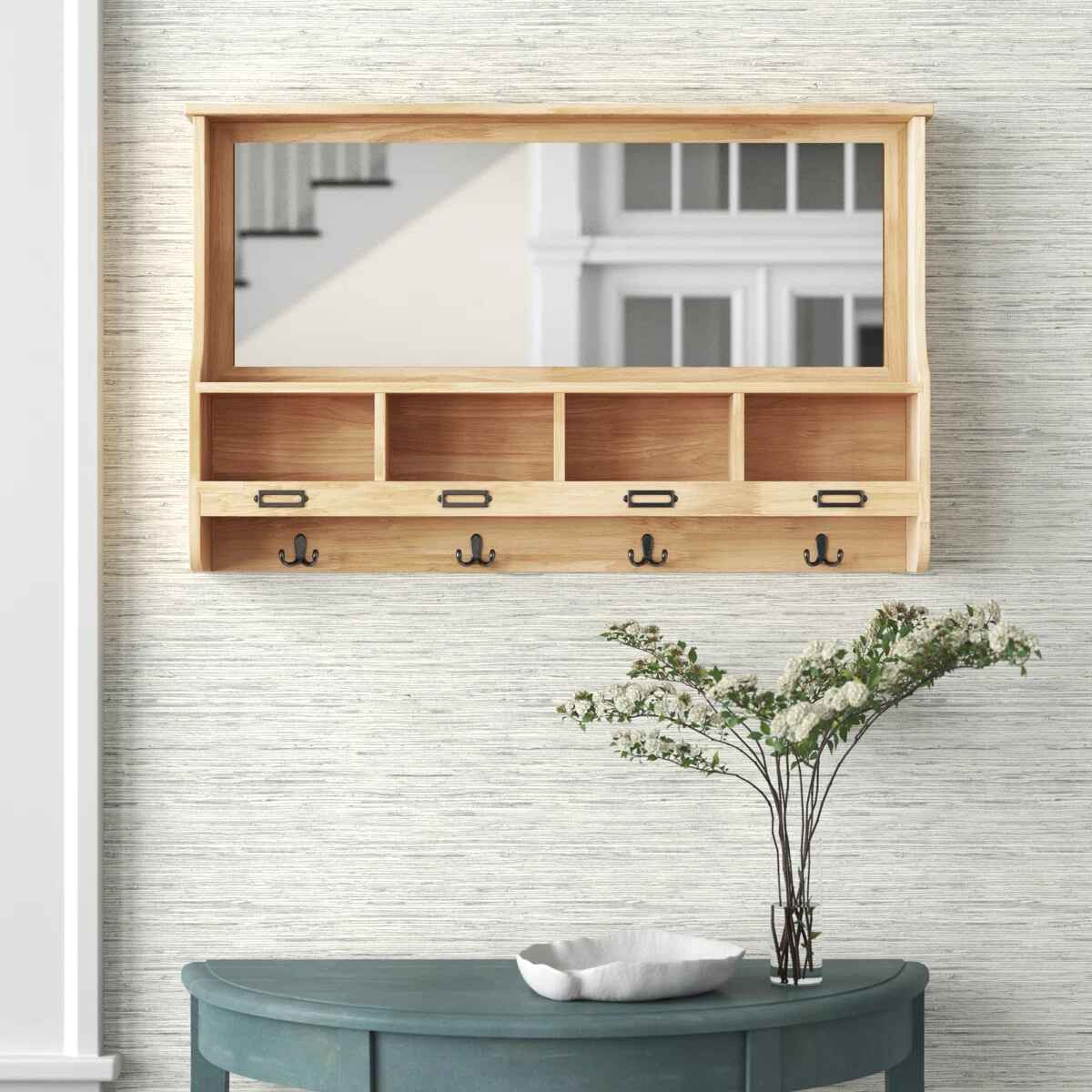 Hofer Wood Flat Wall Mirror thumbnail 7