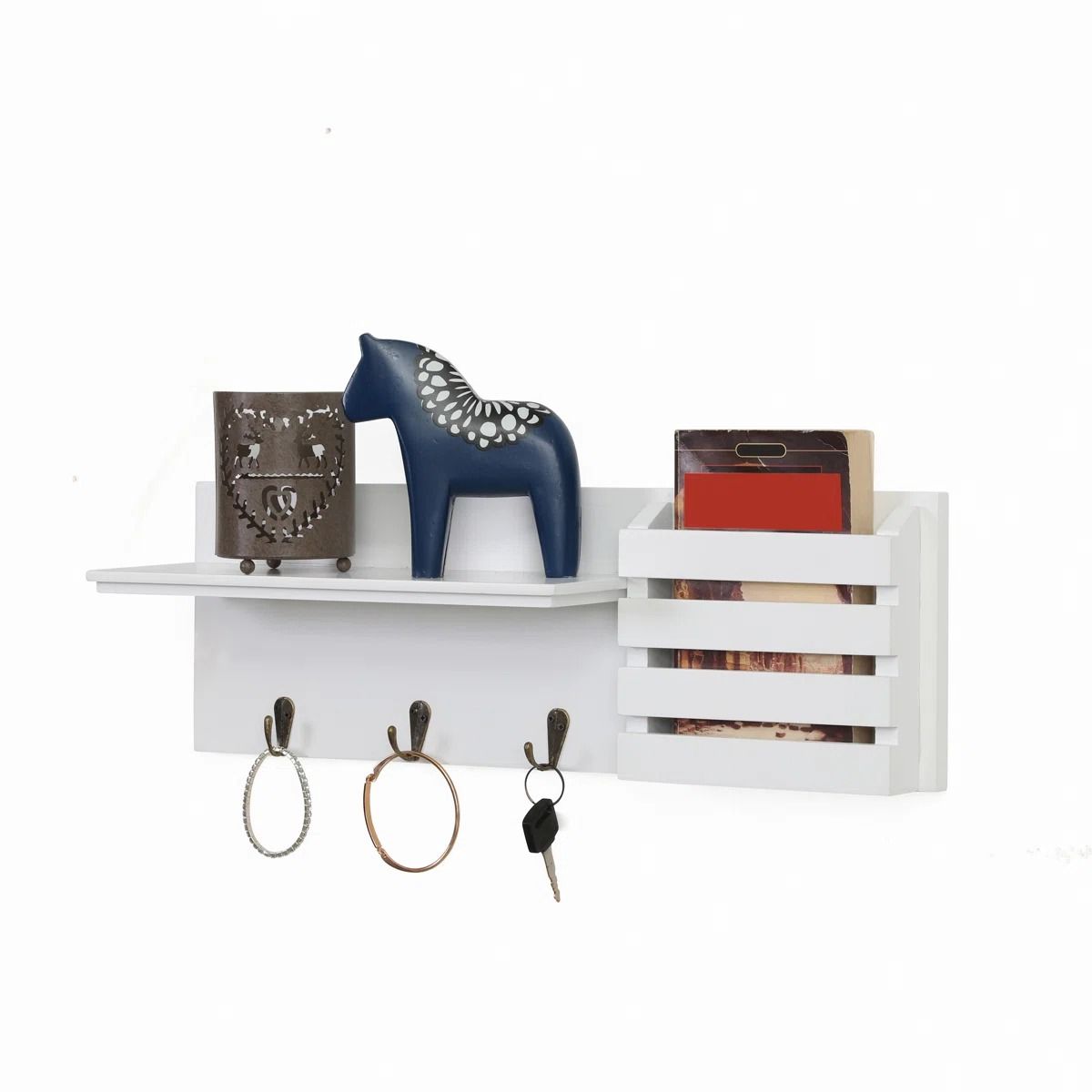 Speight Wall Mail Organizer with Key Hooks thumbnail 9
