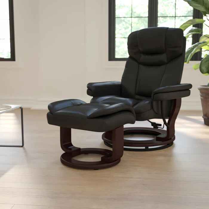 Manual Swivel Standard Recliner with Ottoman thumbnail 2