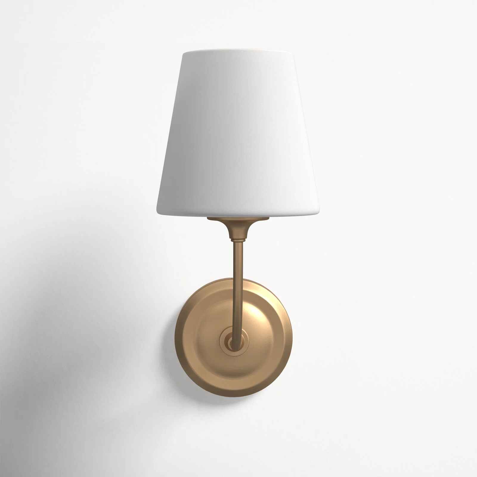 Lane Single Light Glass Steel Dimmable Armed Sconce thumbnail 3