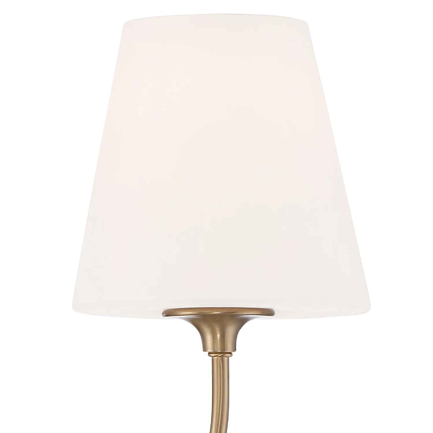 Lane Single Light Glass Steel Dimmable Armed Sconce thumbnail 5