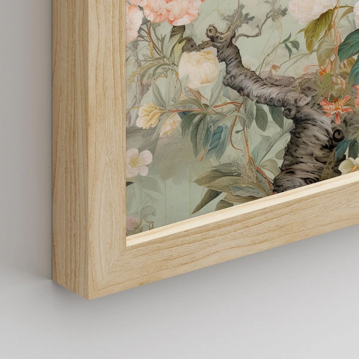 Birds On Flower Framed Wall Art 4 Pieces Paper Print Set of 4 thumbnail 3