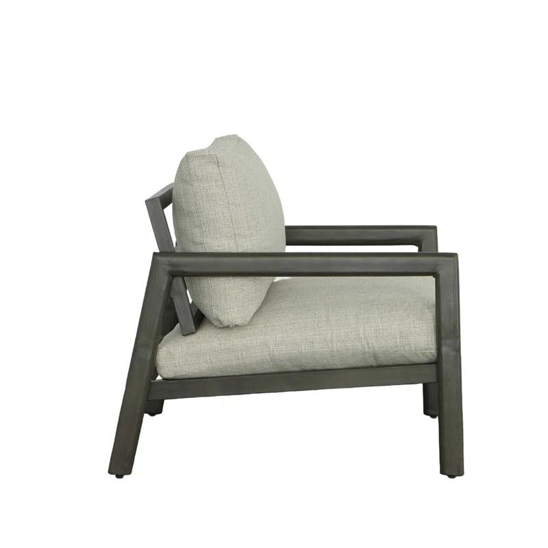 Kasey Powder Coated Aluminum Outdoor Lounge Chair thumbnail 4