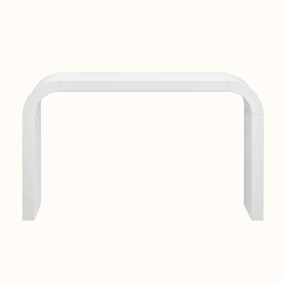 Minimalist Console Table With Elegant Lines And Arc Shaped Edge thumbnail 3