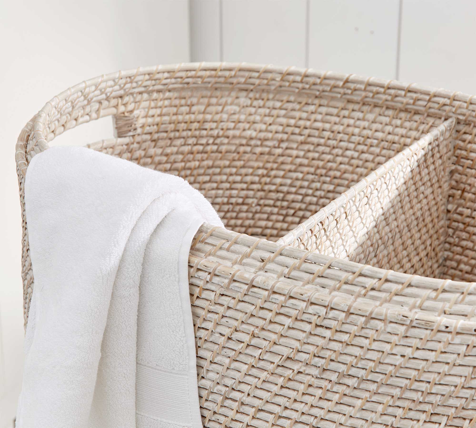 Tava Handwoven Rattan Divided Hamper thumbnail 4
