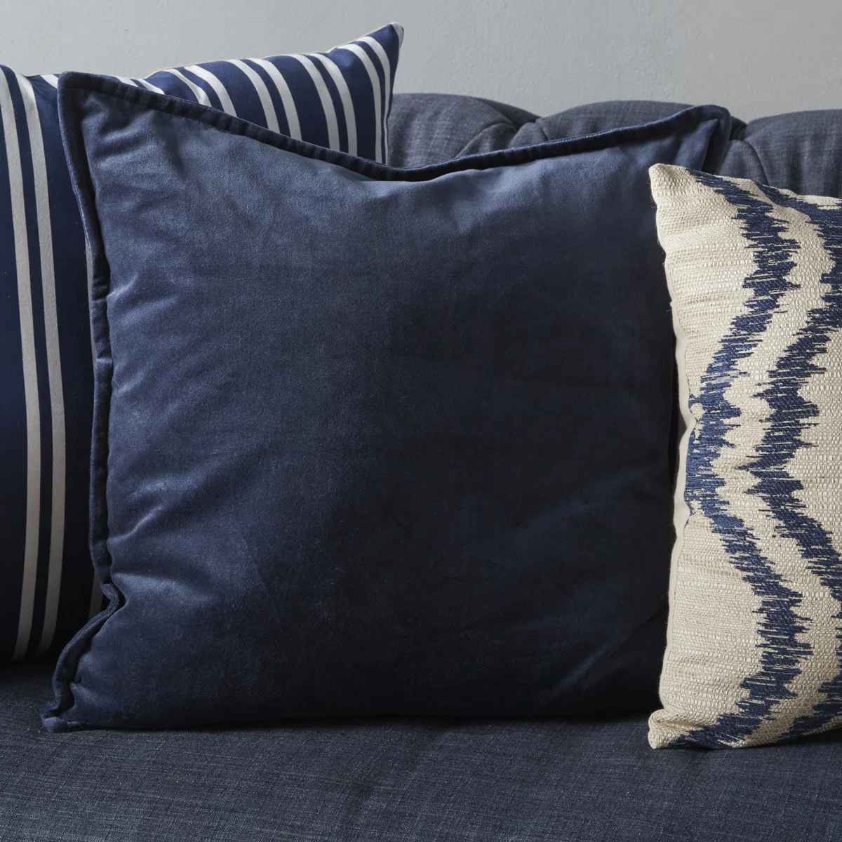 Bradford Cotton Throw Pillow Cover With Insert-22"x22" thumbnail 2