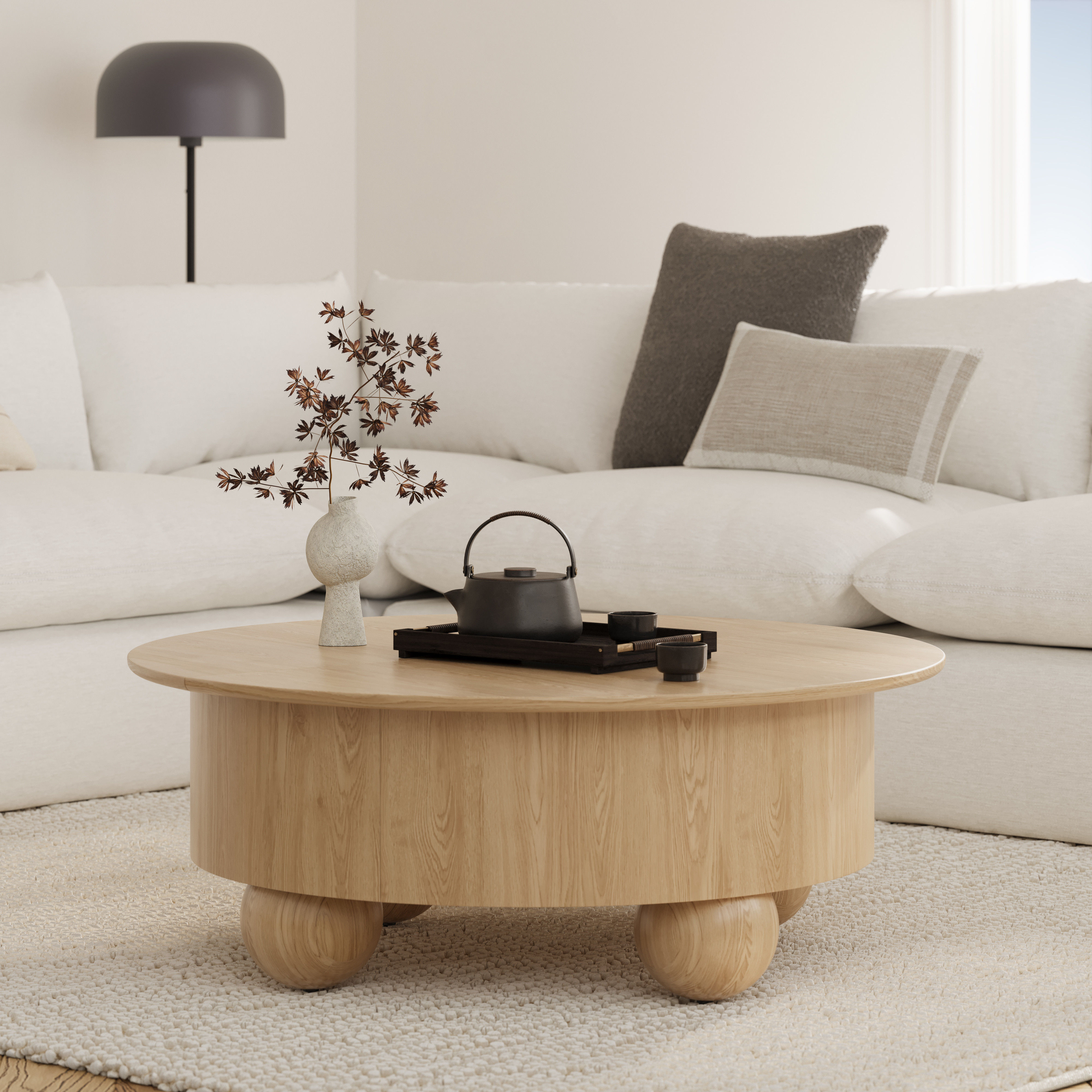 Sigrid Storage Coffee Table White Oak thumbnail 2