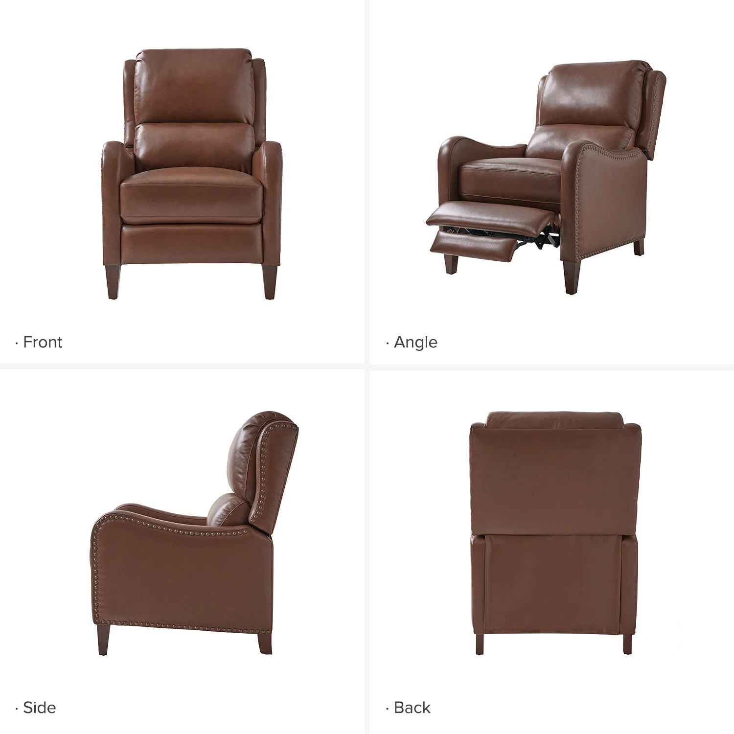 Beecher Genuine Leather Club Recliner-Set of 2 thumbnail 4