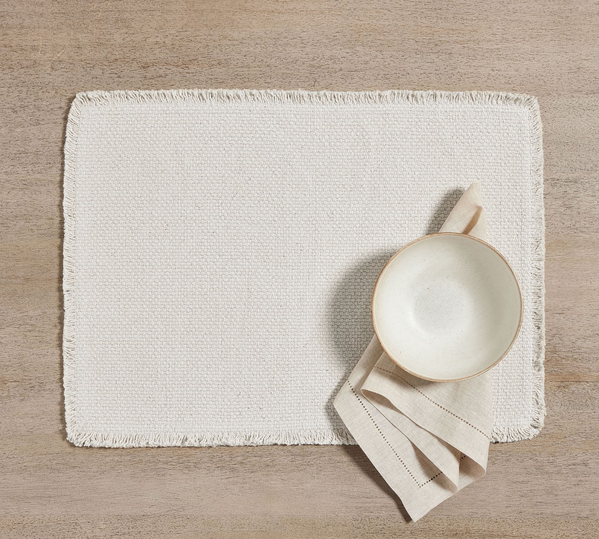 Mason Handwoven Cotton Fringe Placemats - Set of 4 thumbnail 2