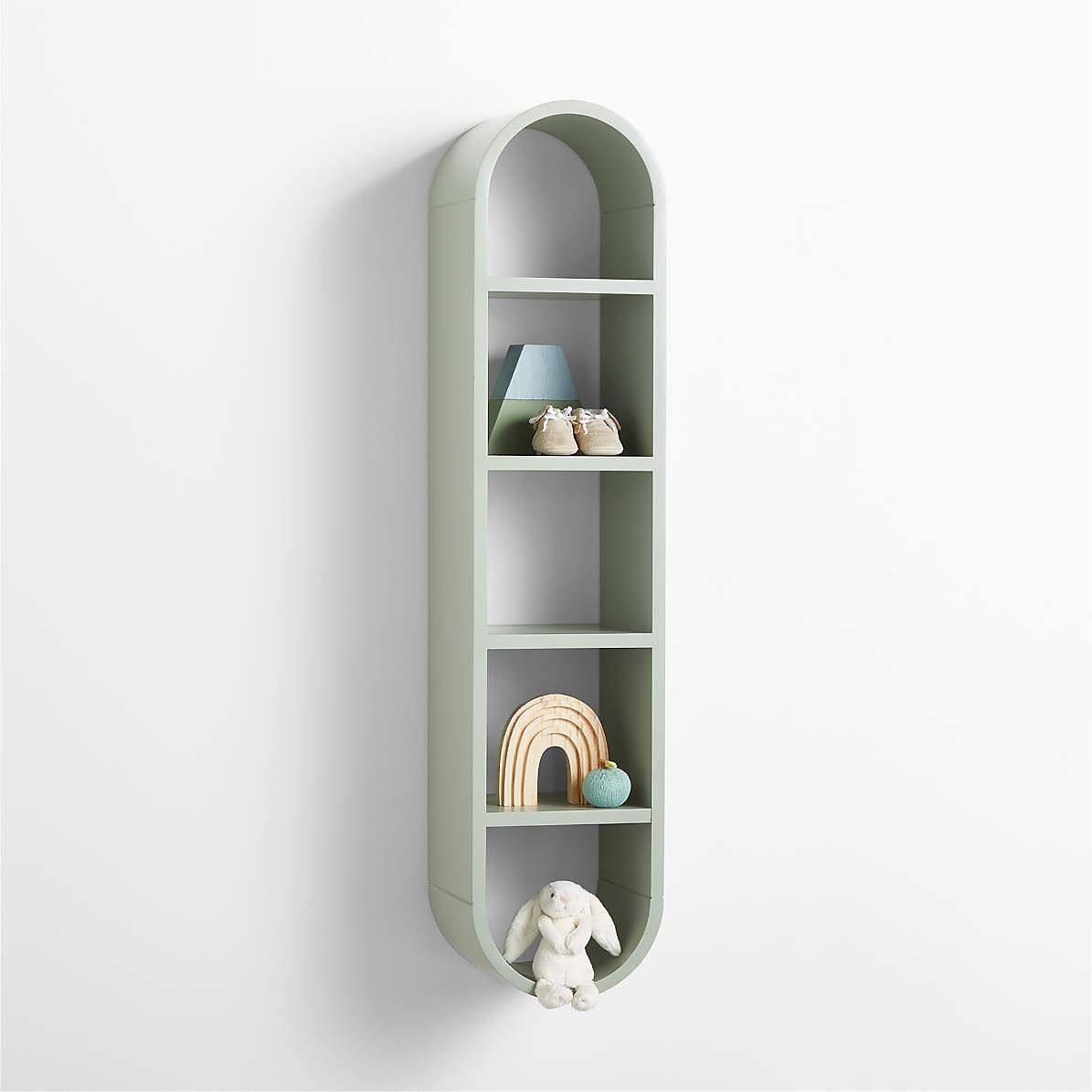 Mallory Kids Large Sage Green Wall Shelf thumbnail 2