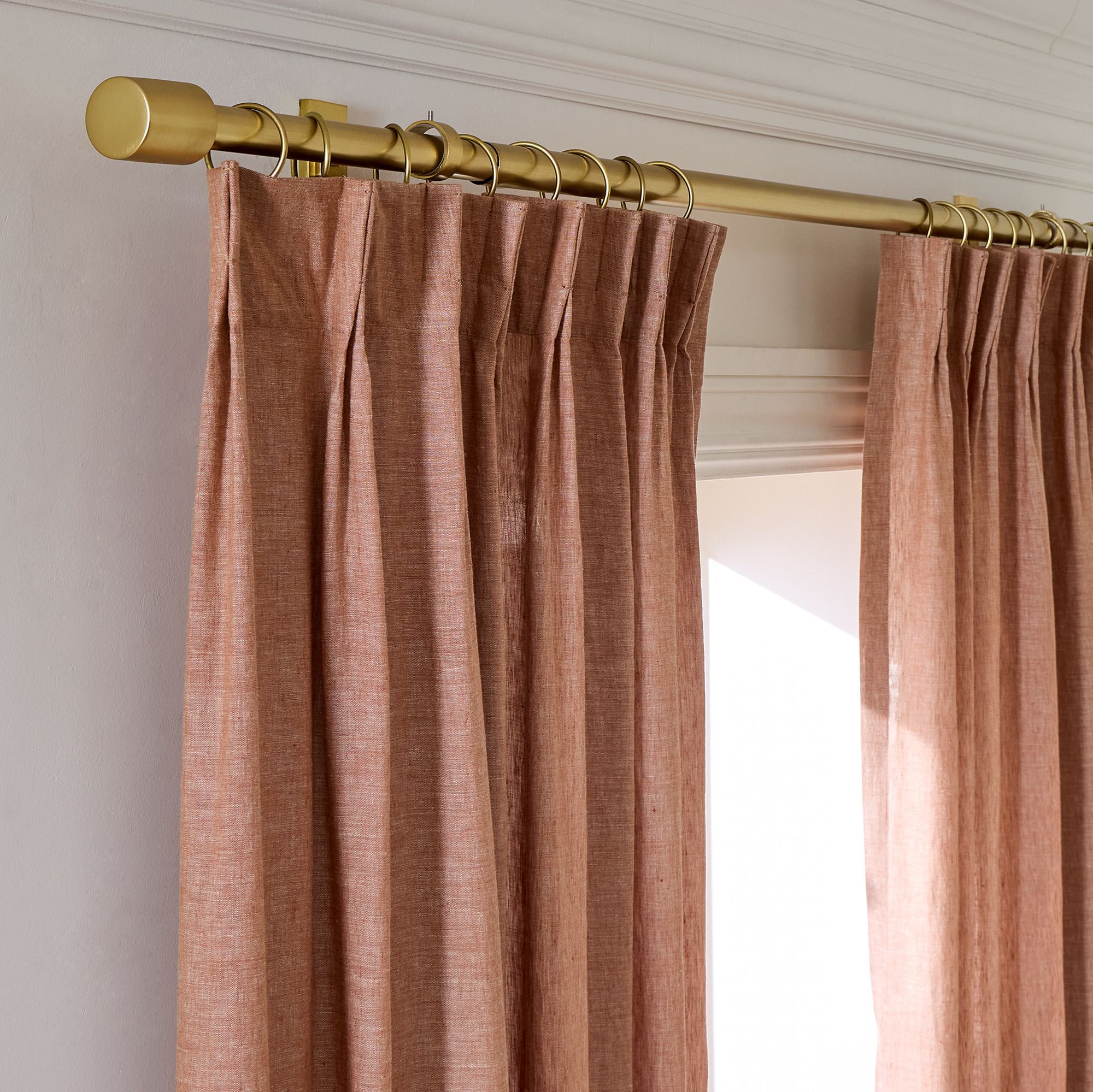 Pleated European Flax Linen Curtain thumbnail 2