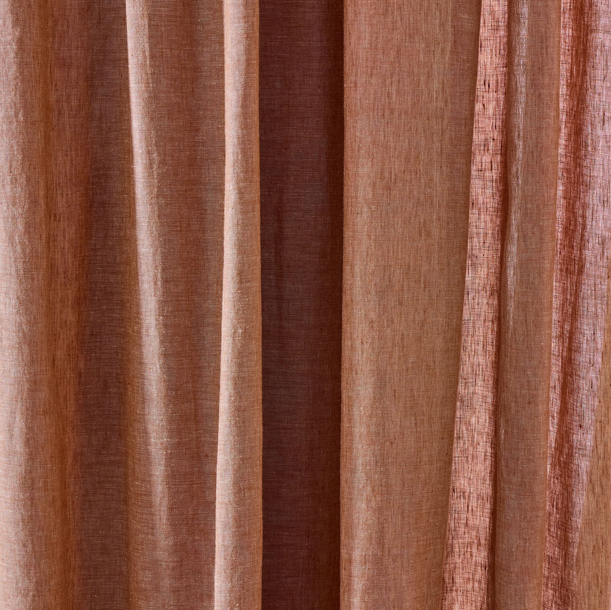 Pleated European Flax Linen Curtain thumbnail 3
