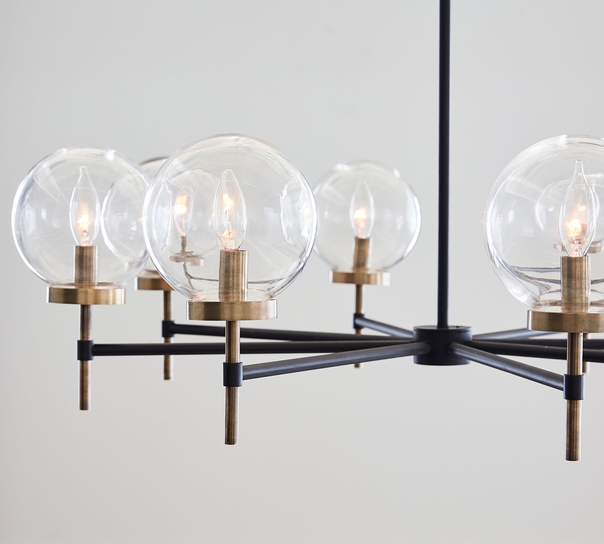 Camryn Glass Globe Round Chandelier thumbnail 3