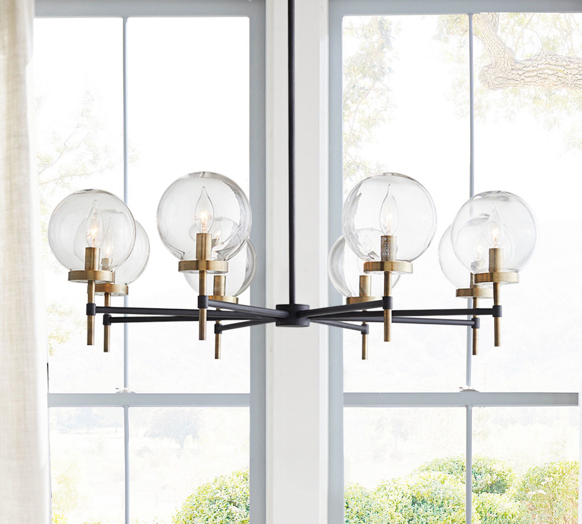 Camryn Glass Globe Round Chandelier thumbnail 4
