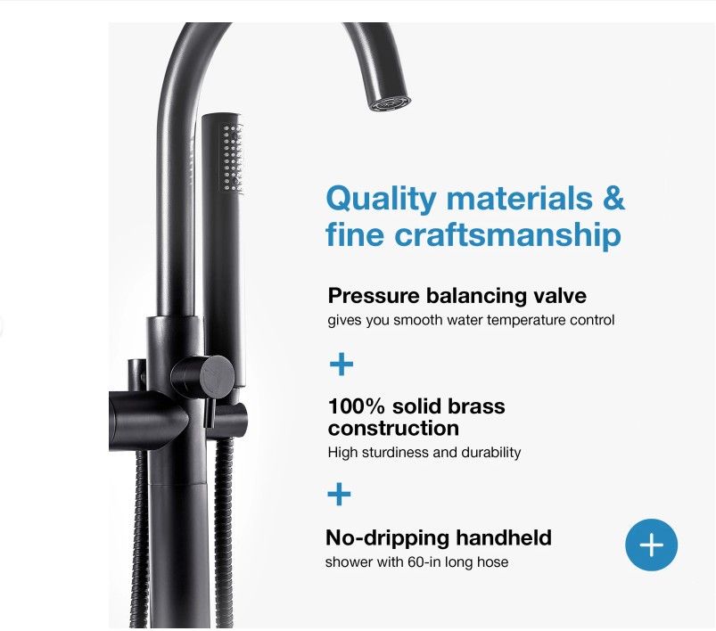Athena Floor Mounted Tub Filler thumbnail 3
