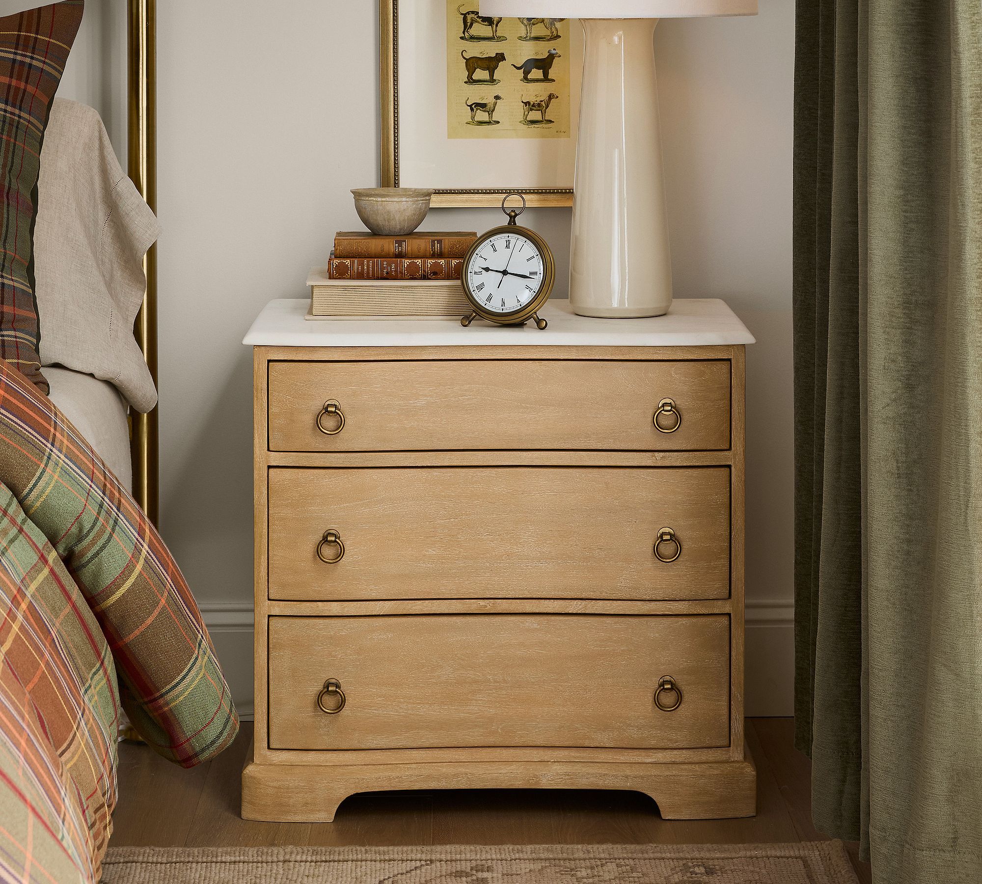 Scarlett Marble Nightstand thumbnail 2