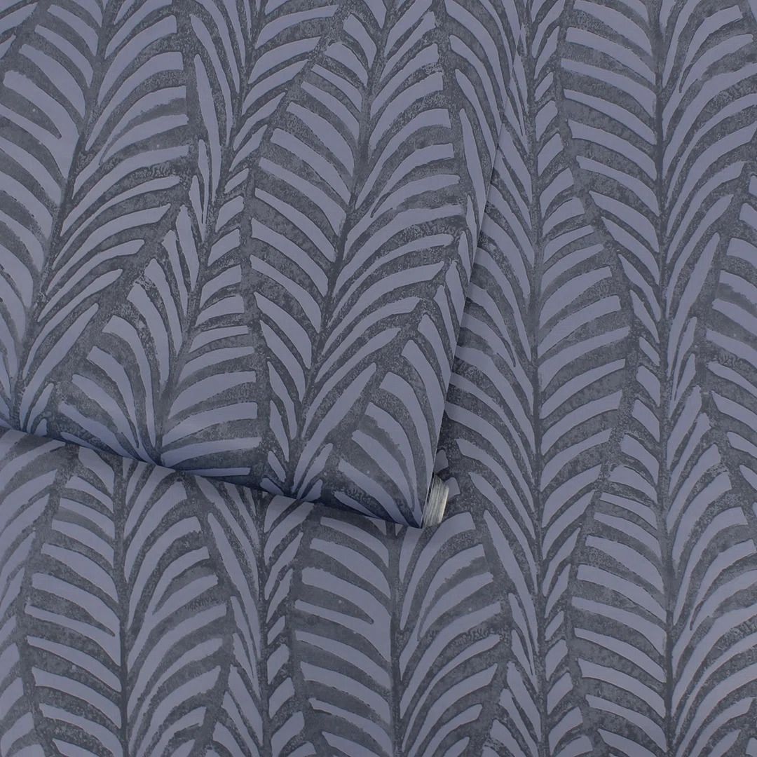 Block Print Leaves Peel and Stick Wallpaper thumbnail 3