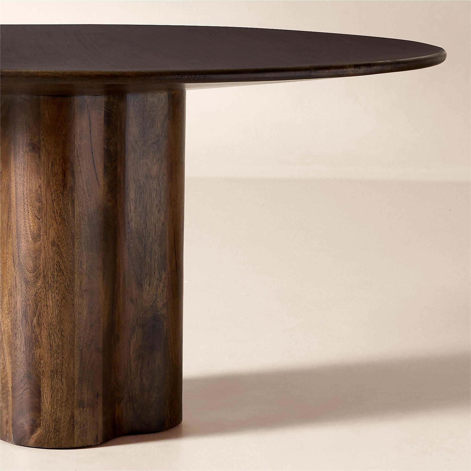 Viggo 60 Round Dark Mango Wood Dining Table thumbnail 3