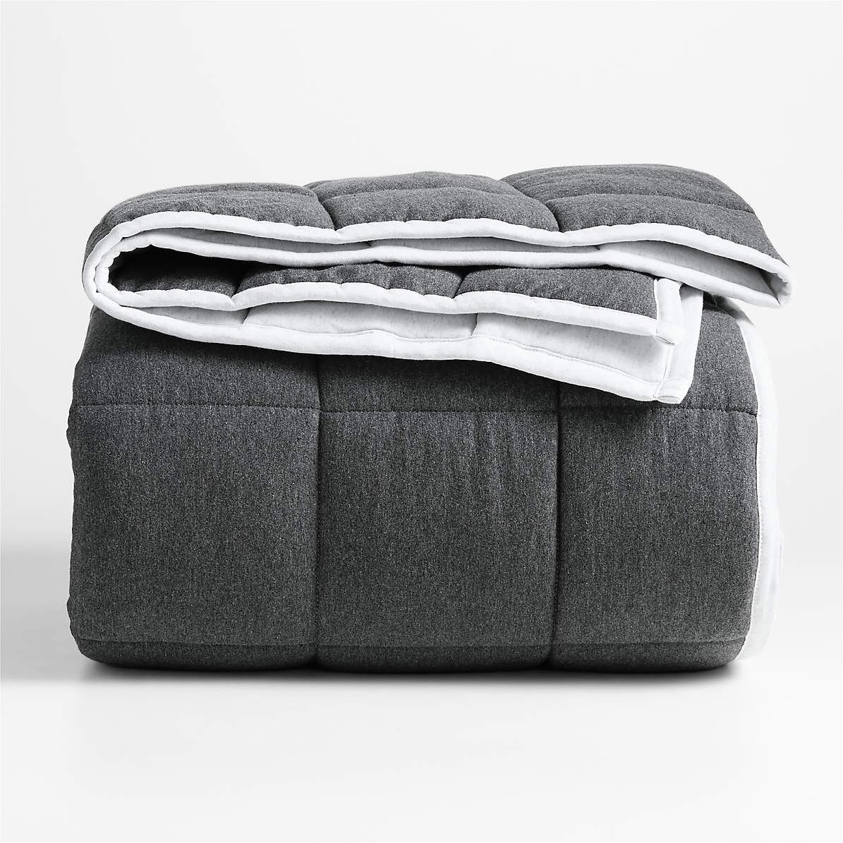 Comfy Tee Charcoal Reversible Organic Cotton Jersey Kids Quilt-Twin thumbnail 2