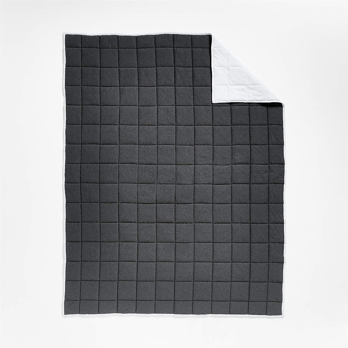 Comfy Tee Charcoal Reversible Organic Cotton Jersey Kids Quilt-Twin thumbnail 3