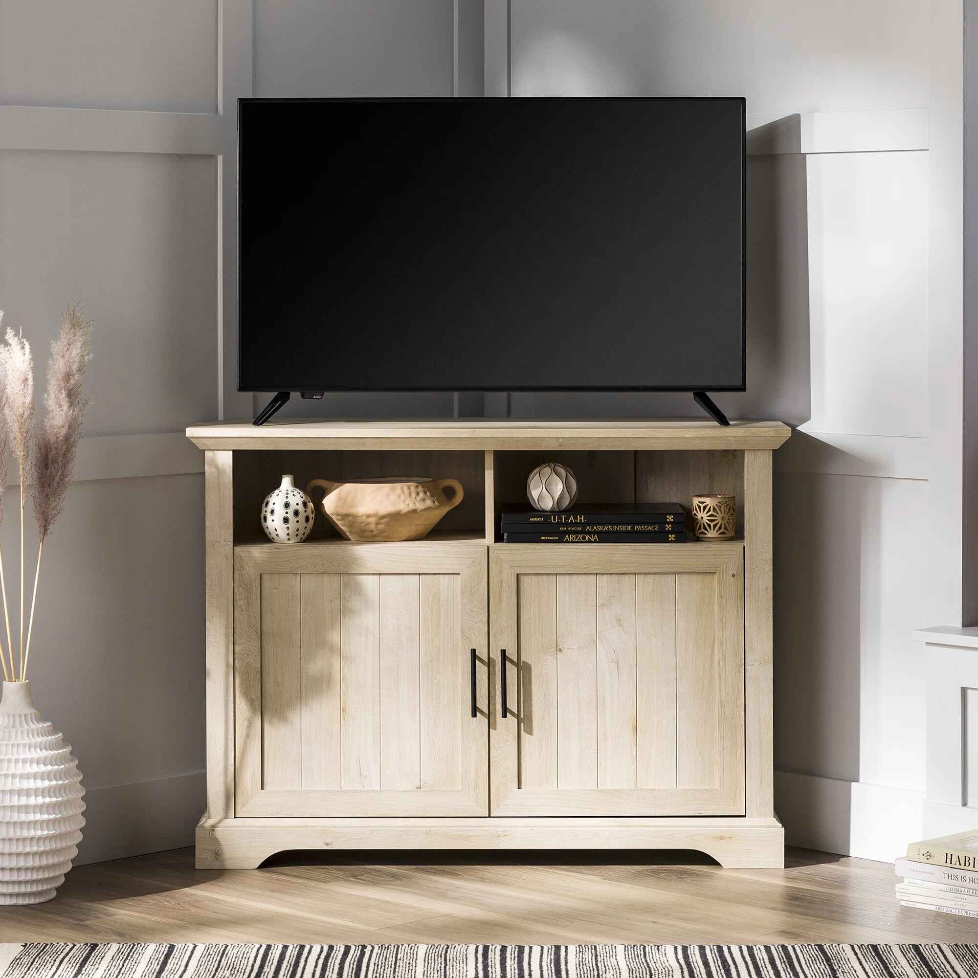 Rahzel 2-Door Corner TV Stand thumbnail 2