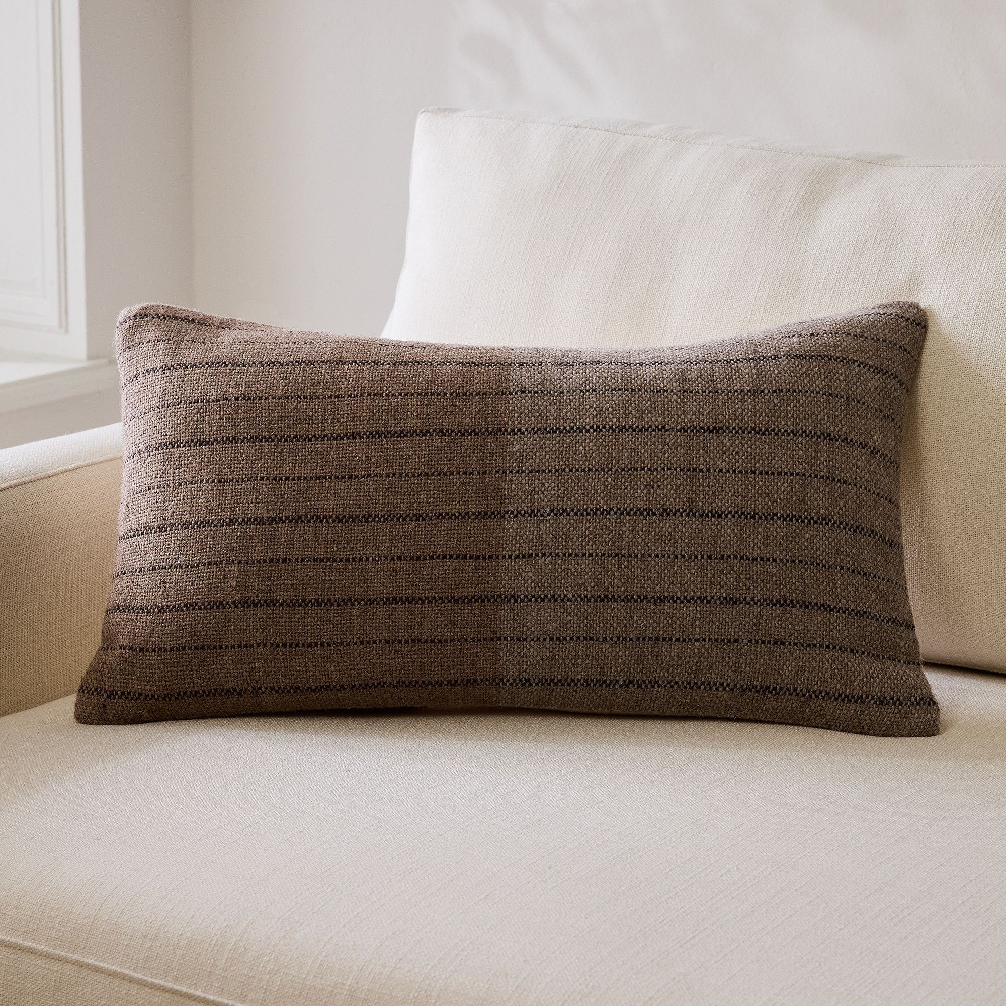 Wool Grid Lumbar Pillow Cover  thumbnail 2