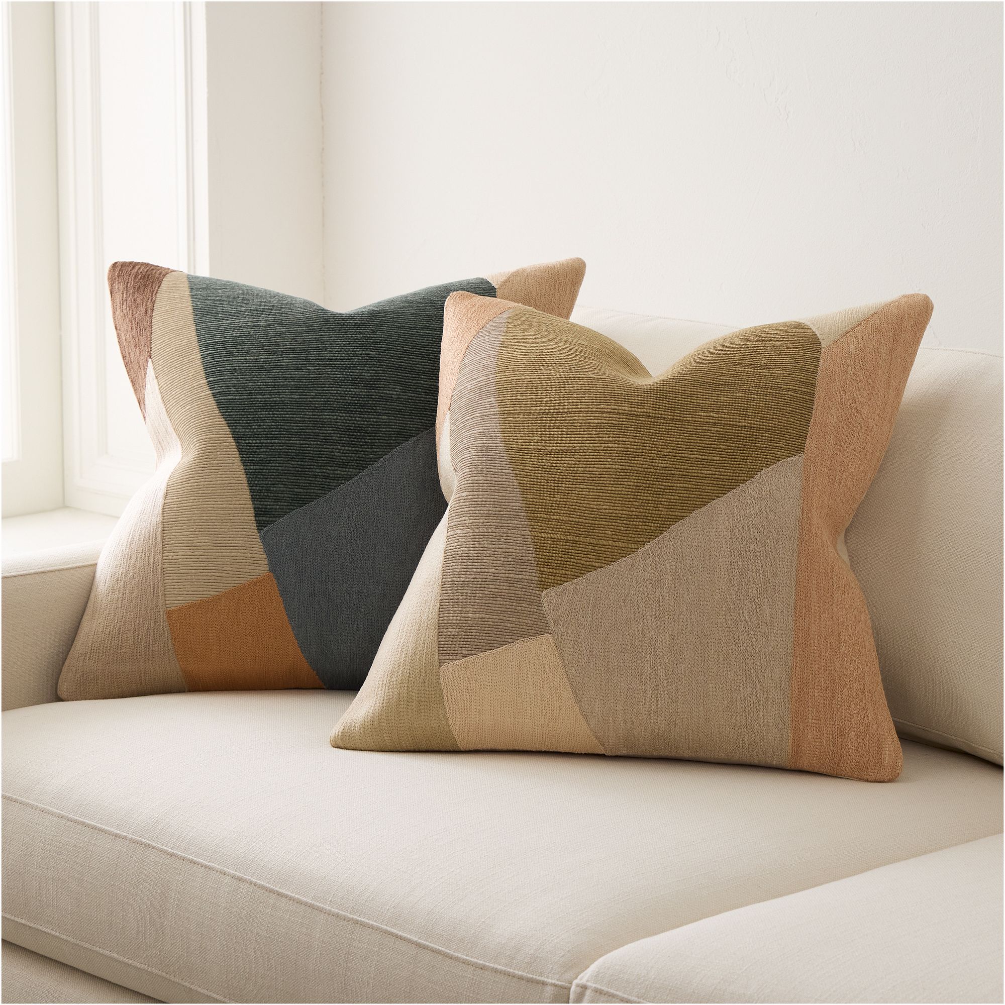 Mosaic Crewel Pillow Cover thumbnail 2