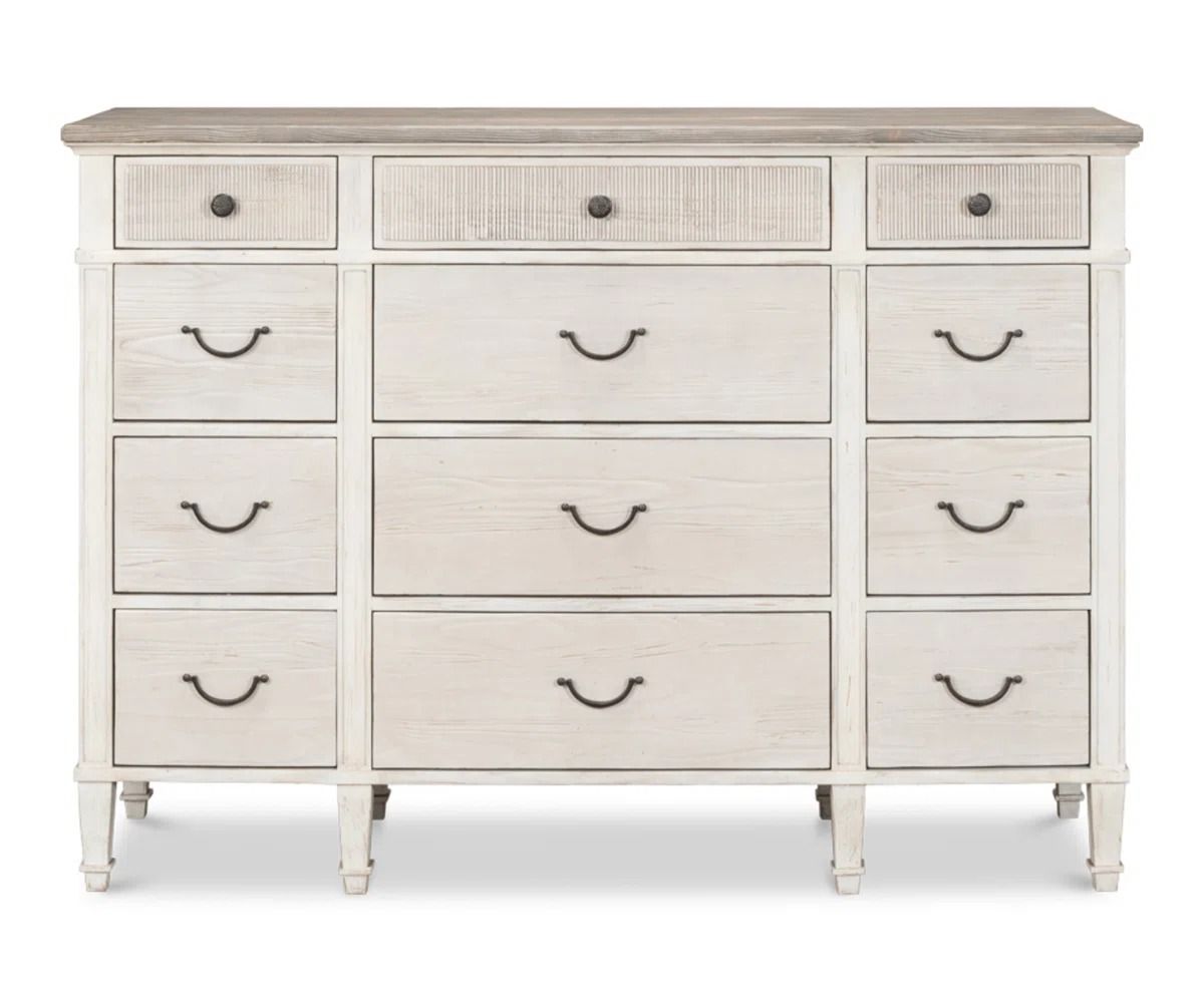 Sarreid Ltd 12 Drawer Solid Wood Dresser thumbnail 2