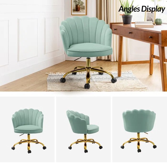 Belanda Modern Velvet Task Chair thumbnail 3
