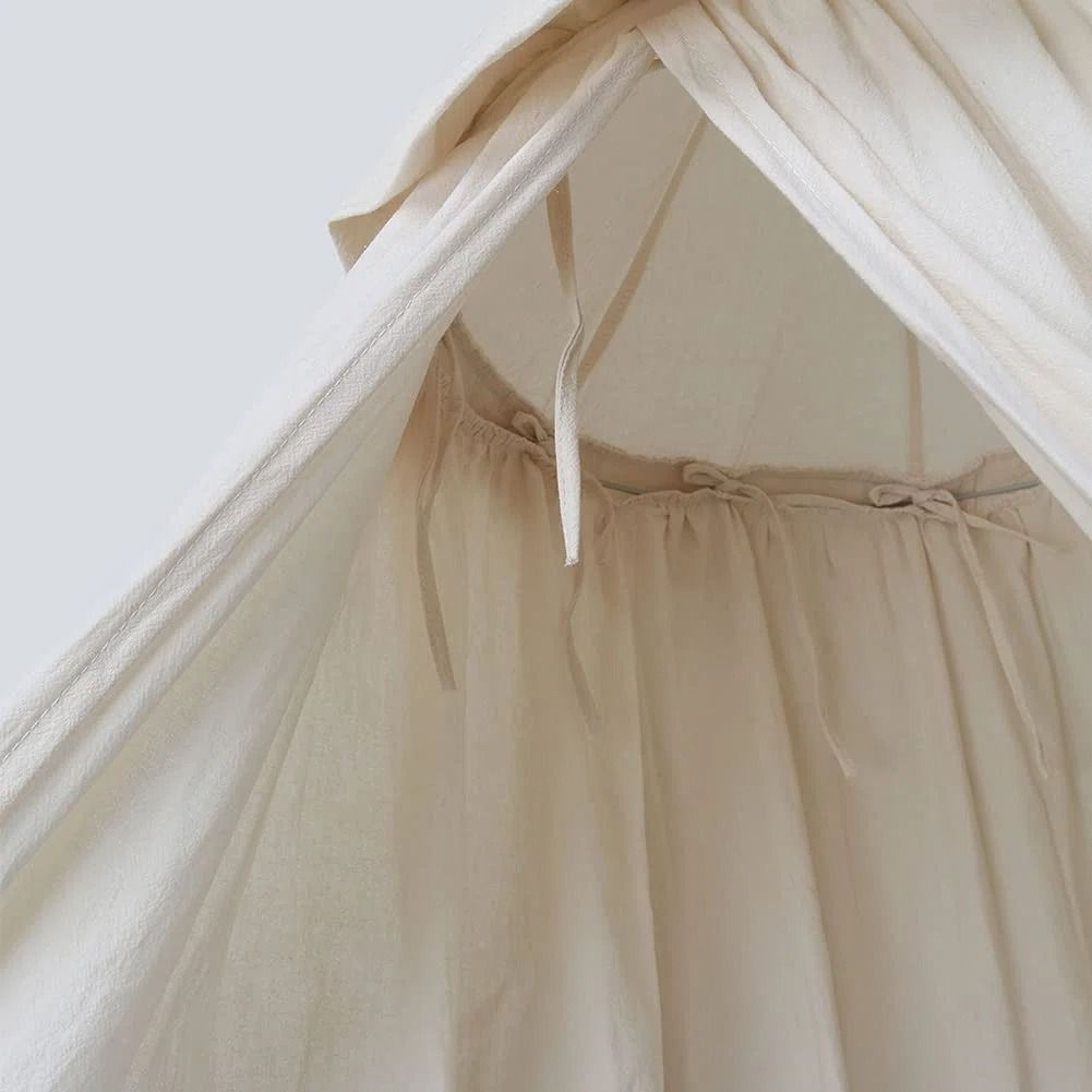 Kids Bed Canopy With Frills Cotton Hanging Tent thumbnail 2