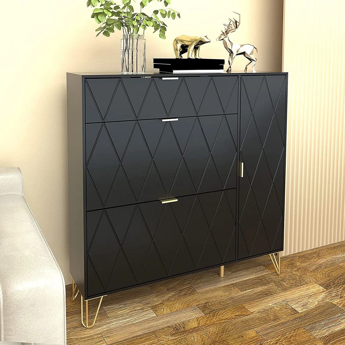 Marable 16 Pair Shoe Storage Cabinet thumbnail 2