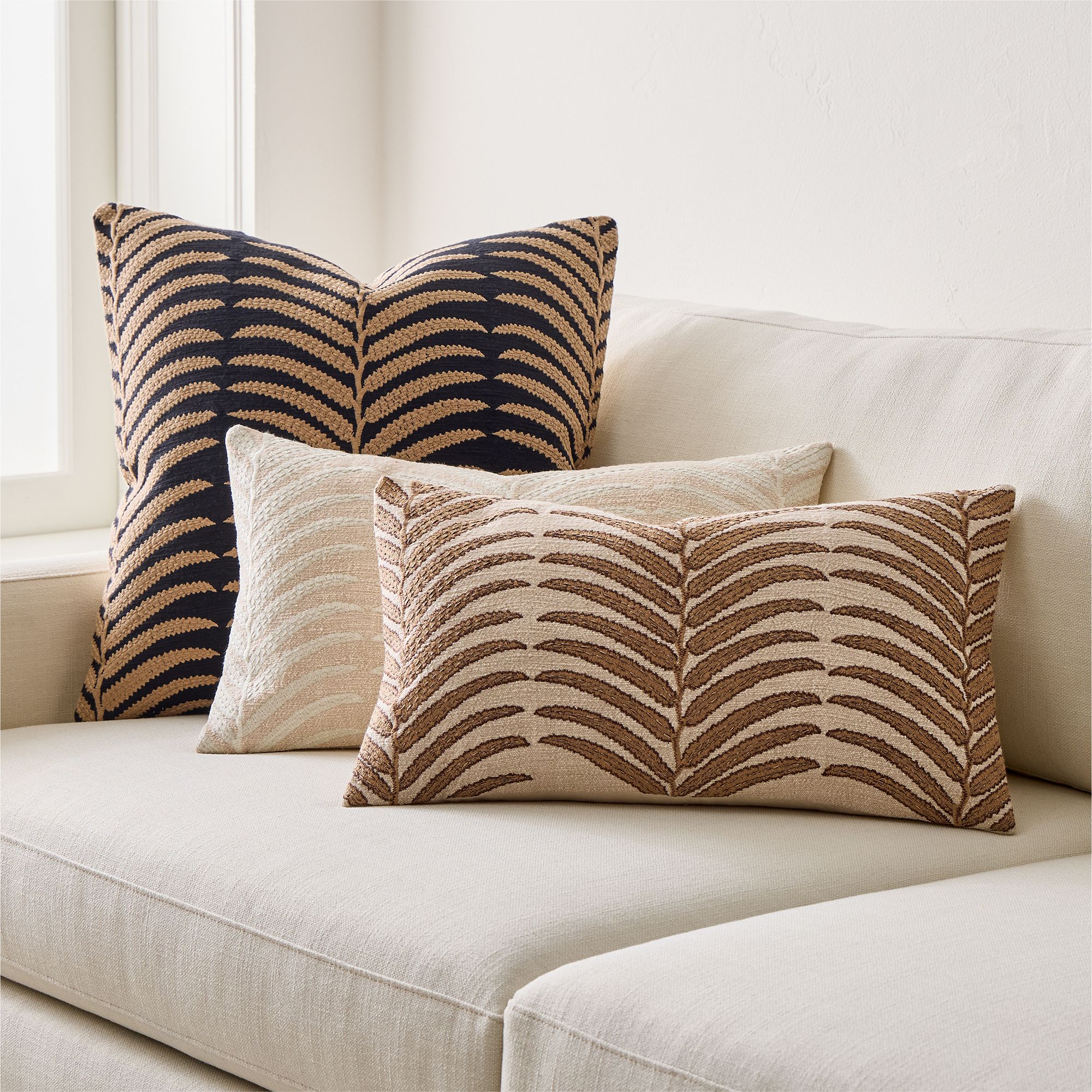 Woven Palm Pillow Cover 12x21 thumbnail 2