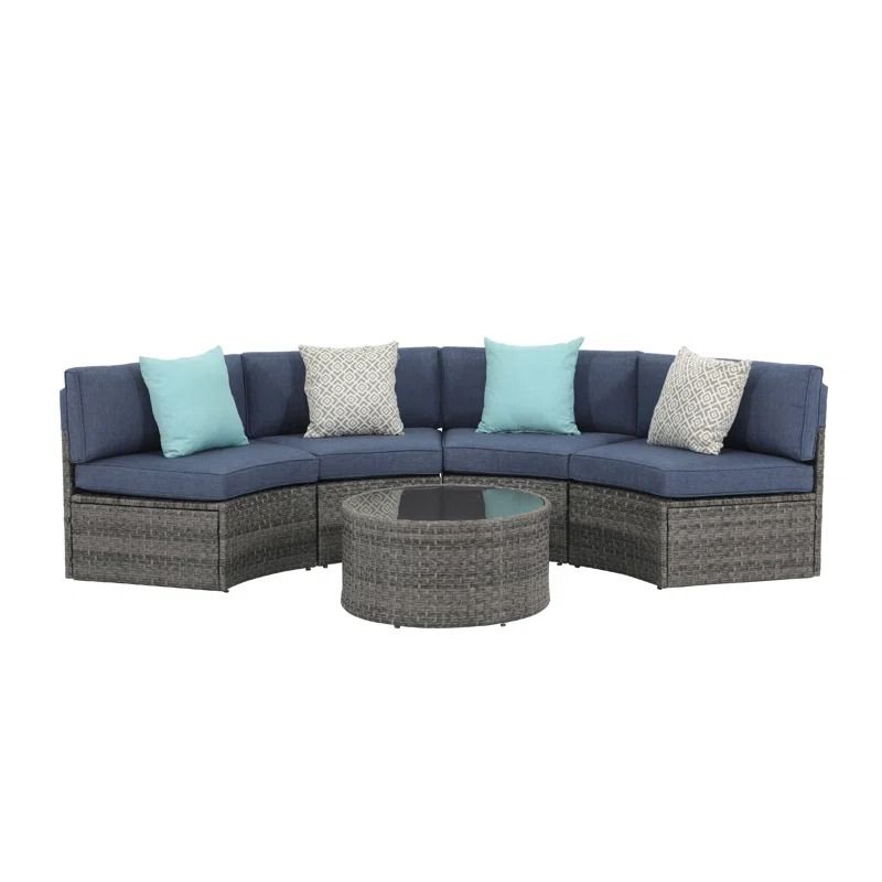 Rasmus 4 Person Modular Patio Conversation Set Table thumbnail 2