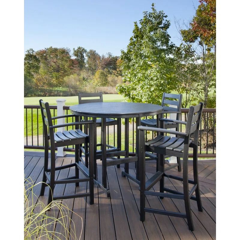 POLYWOOD Round Farmhouse Bar Table thumbnail 3