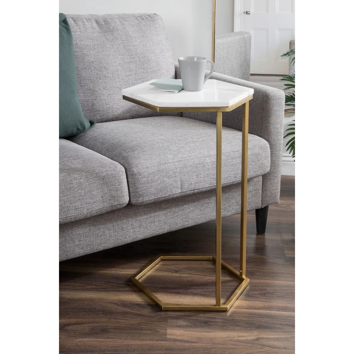 Cemaliye Marble Top End Table thumbnail 2