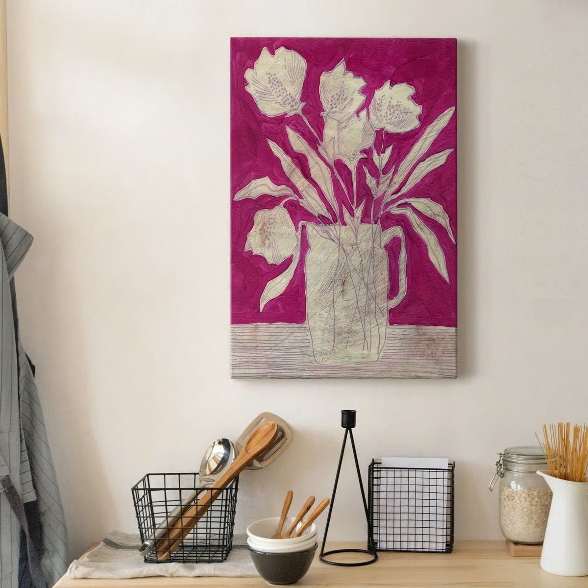 Fuchsia Arrangement II- 27"x16" thumbnail 2