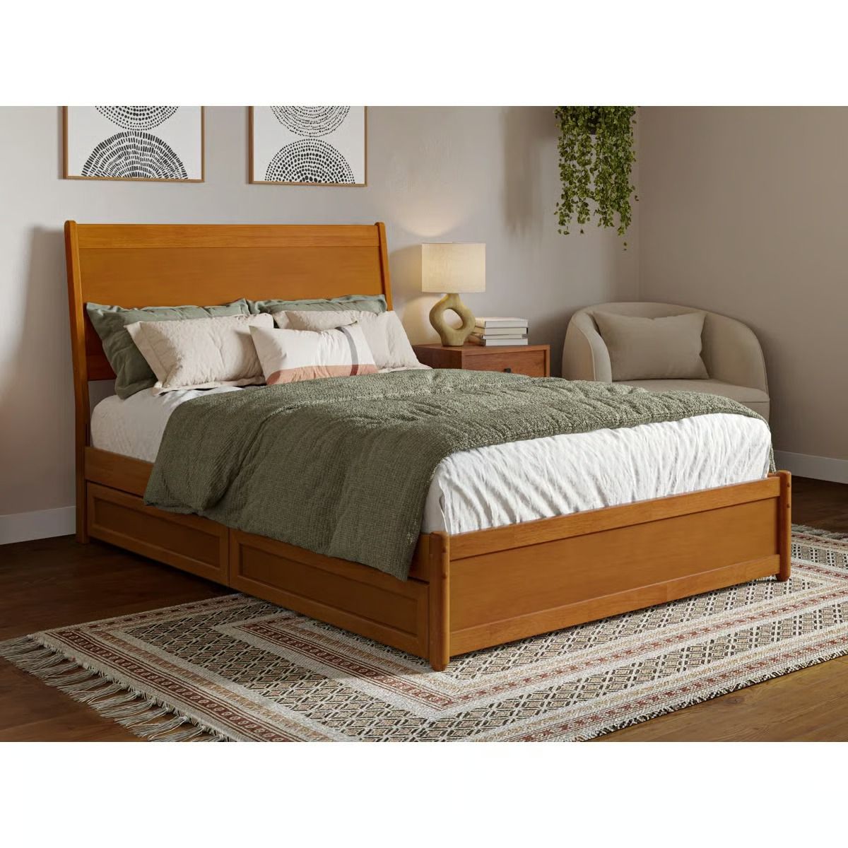 Avdesh Solid Wood Sleigh Storage Bed Full thumbnail 4
